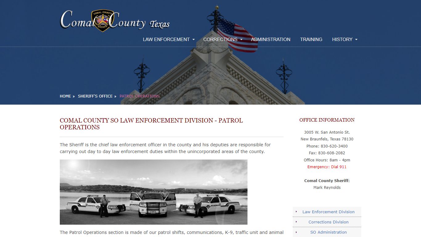 Sheriff's Patrol Operations-Comal County, Texas